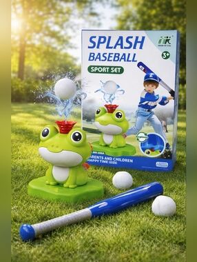 Kids Splash Baseball Water Toy Set Outdoor Sprinkler Bat Ball Game Summer Fun NE